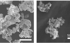 Cerpotech eggshell agglomerates and nanopowder