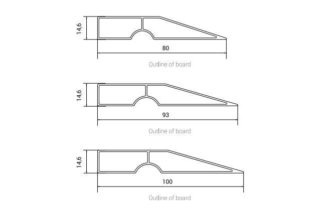 Feather and straight edge aluminium ruler