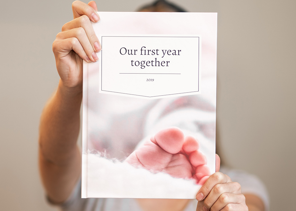 Voorbeeld geprint eerste jaar baby boek