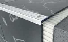Aluminium stair nosing profiles by Braz Line