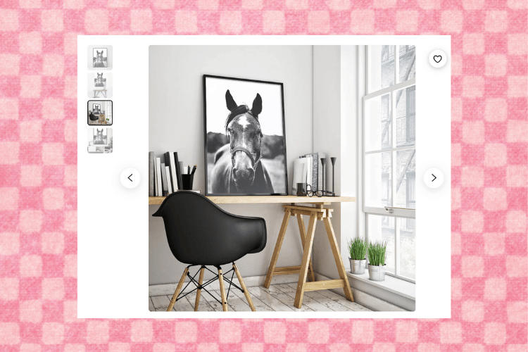 Etsy listing with mockup photos