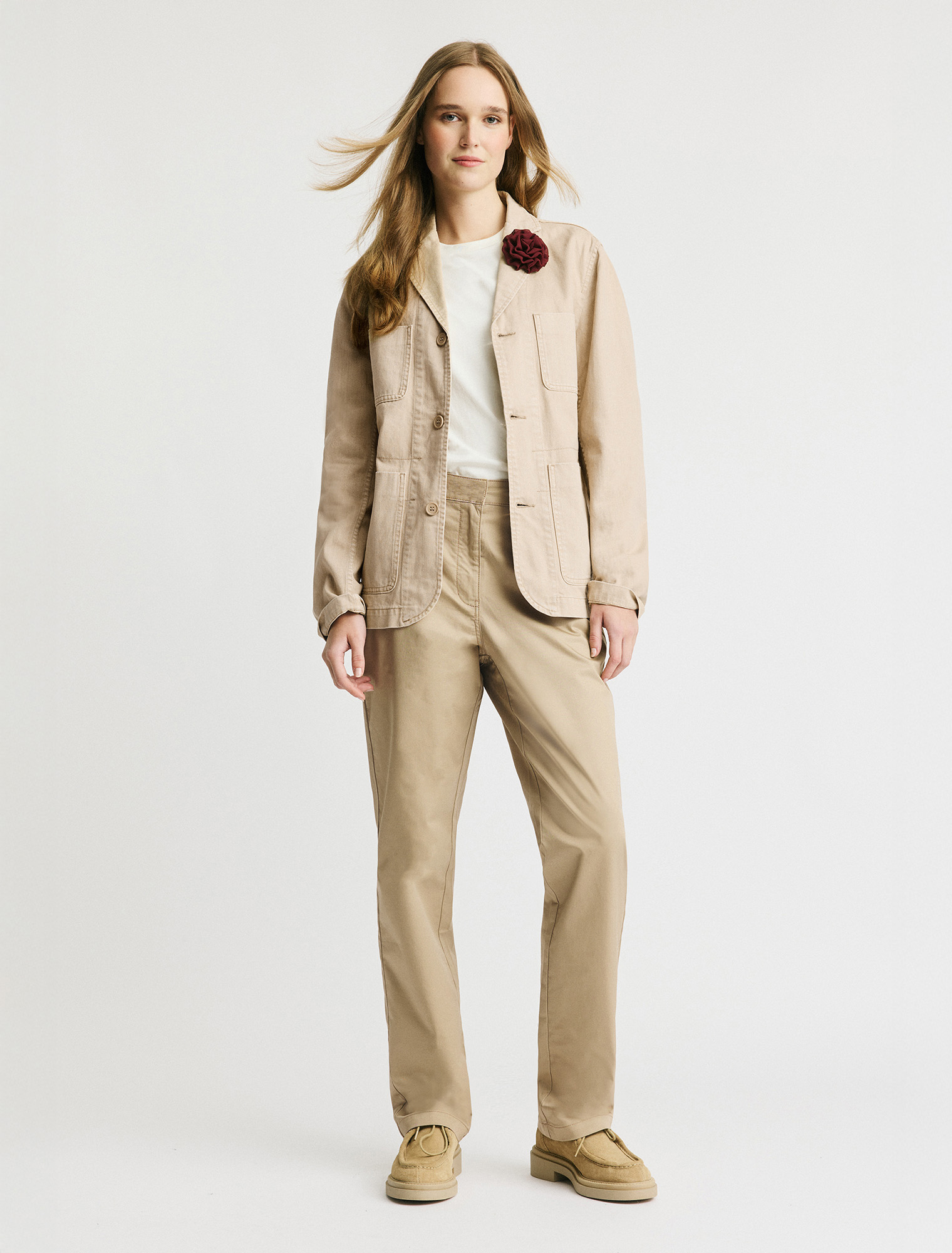 Women’s Jamie Straight Leg Chino Pant - Camel | Cargo Crew