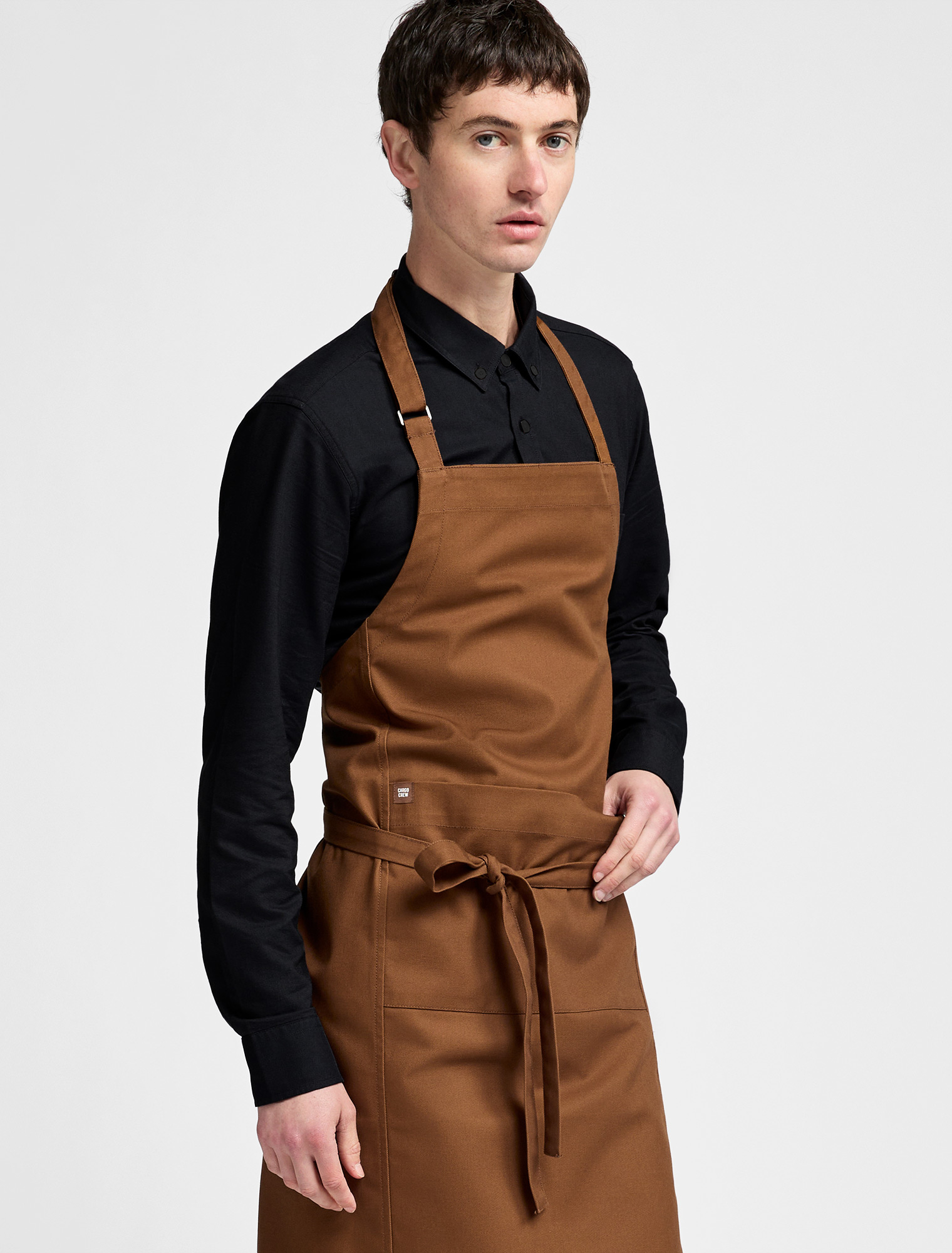 Ryan Bib Apron - Tobacco Brown | Cargo Crew