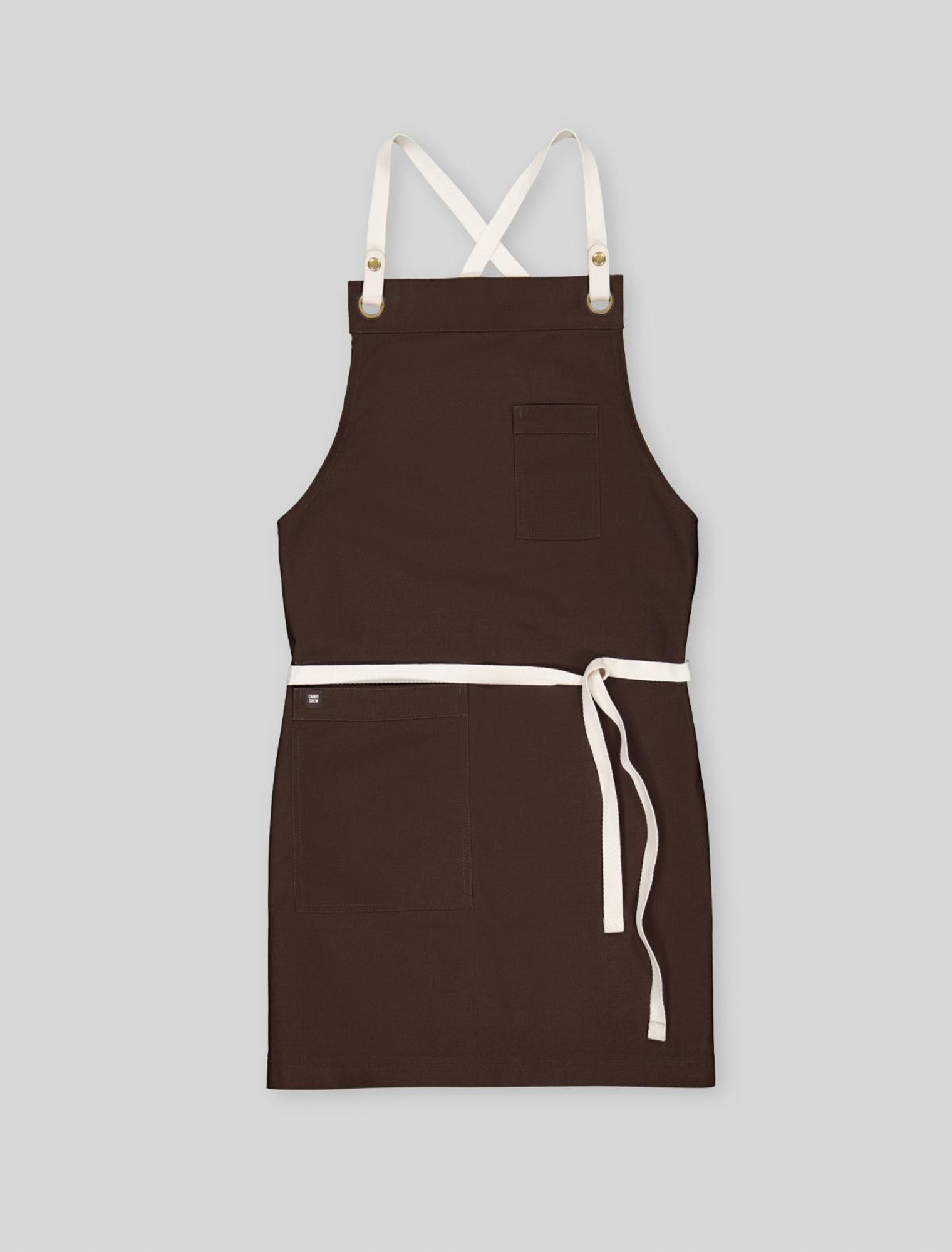 Tom Bib Apron - Tobacco Brown Cross Back Apron | Cargo Crew