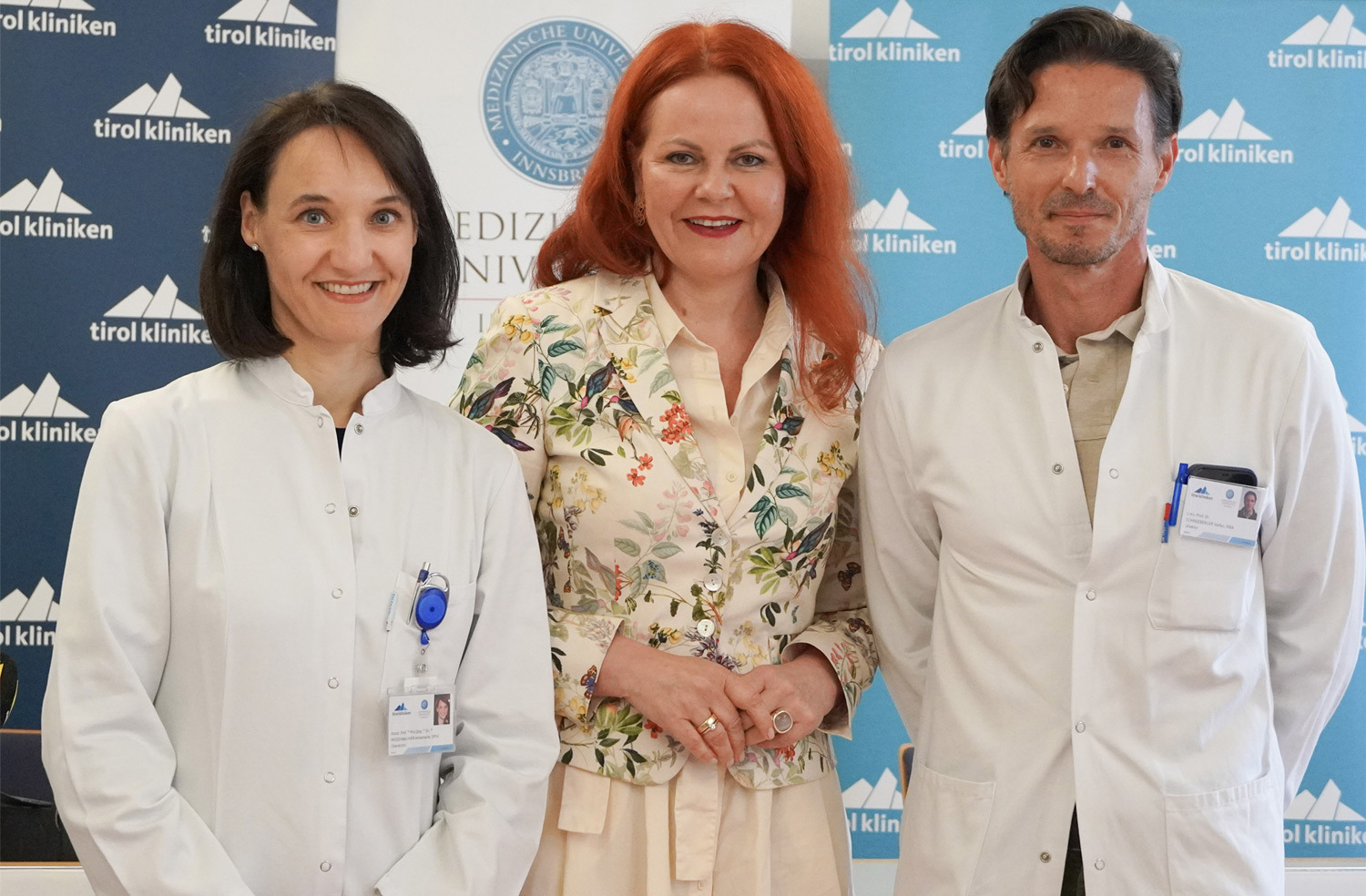 Annemarie Weißenbacher, Cornelia Hagele, Stefan Schneeberger (Quelle: tirol kliniken/Sistad)