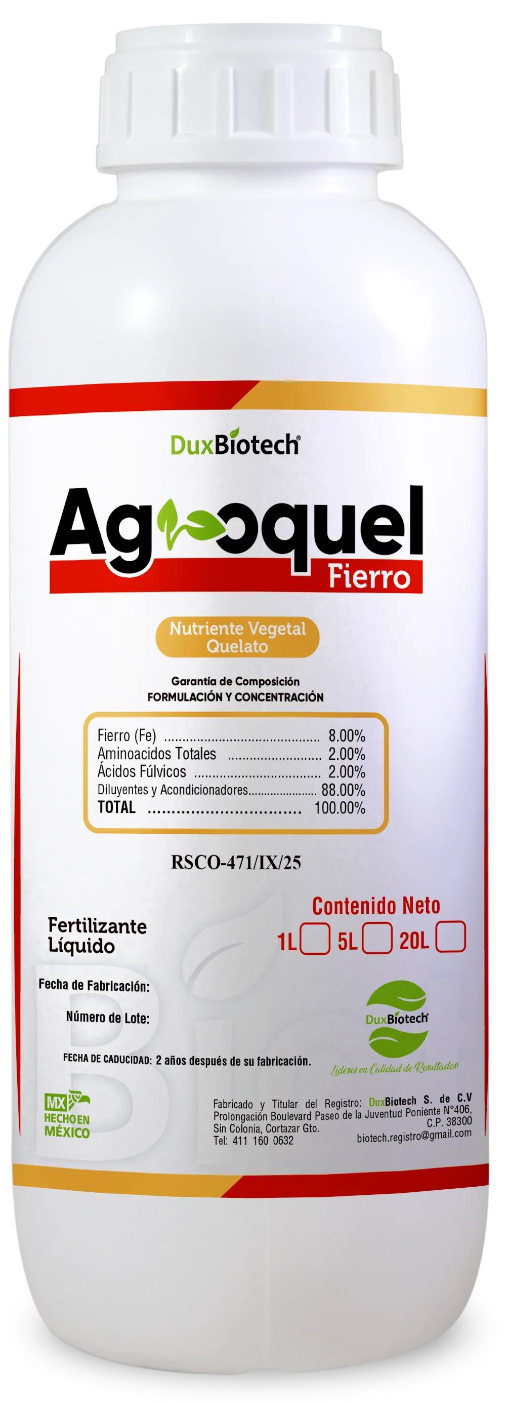 AGROQUEL Fierro — MICRONUTRIENTE QUELATADO