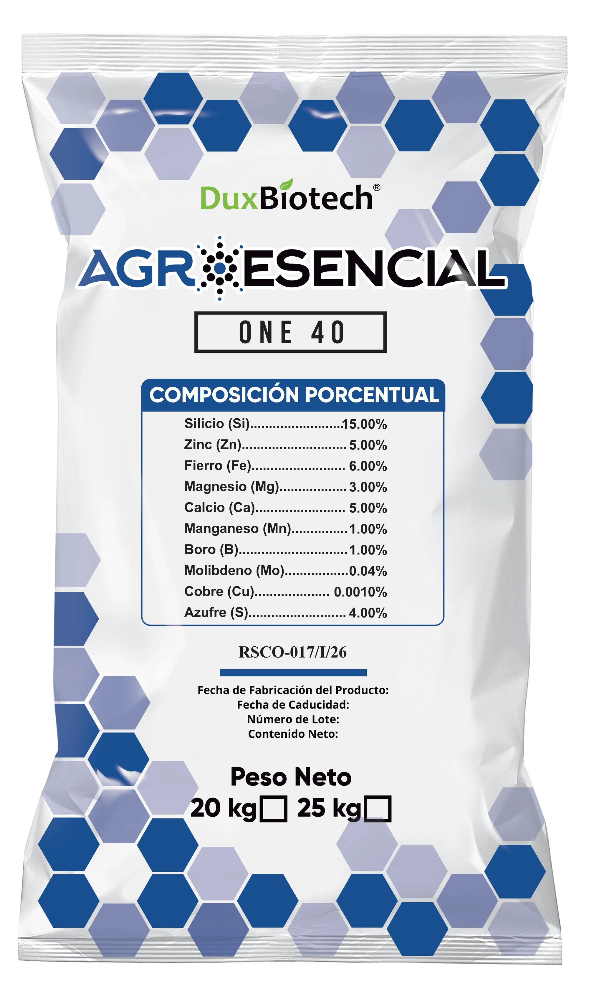 AGROESENCIAL ONE 40 — FERTILIZANTE GRANULADO