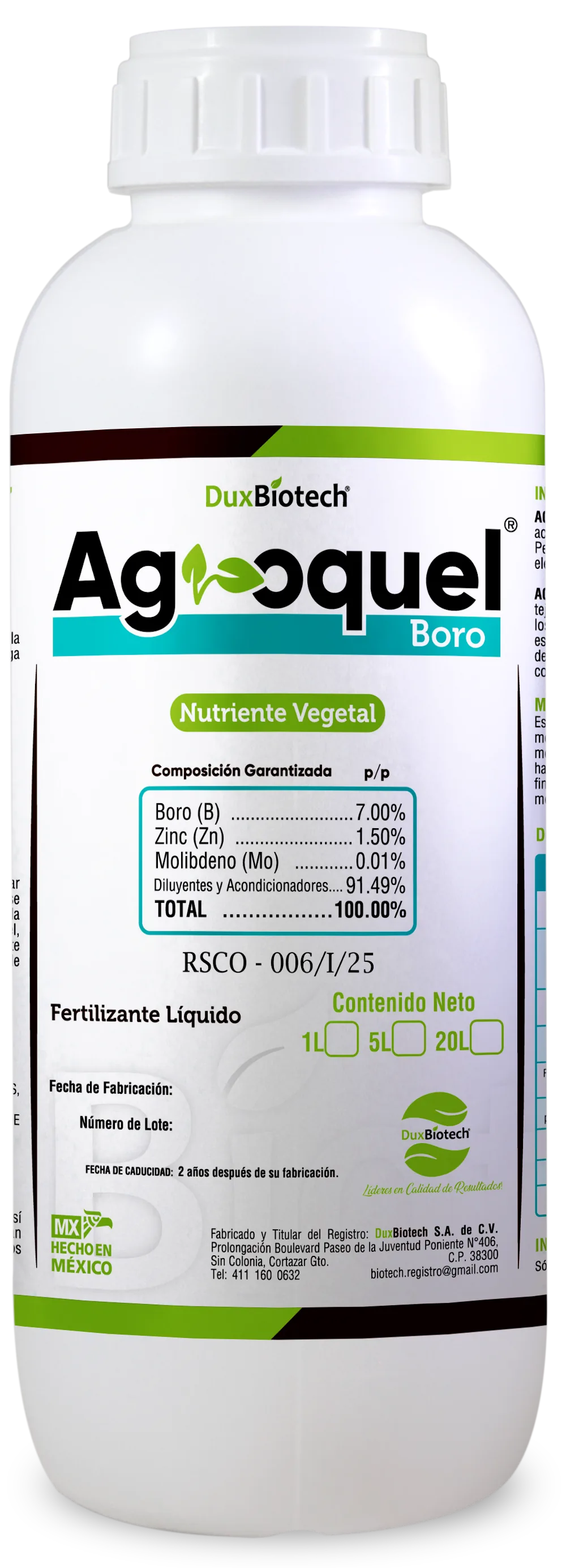 AGROQUEL Boro — MICRONUTRIENTE QUELATADO