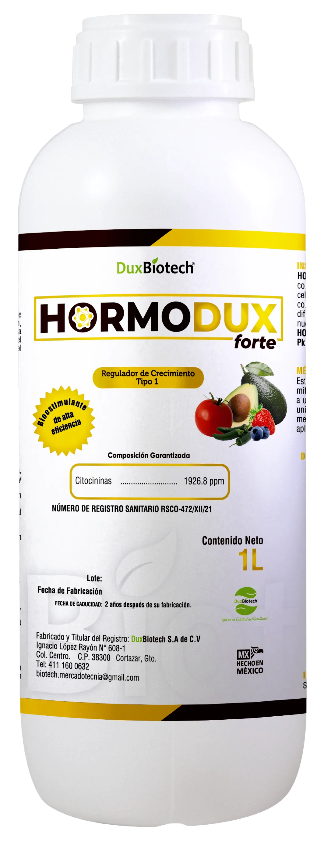 HORMODUX forte — BIOESTIMULANTE DE CRECIMIENTO