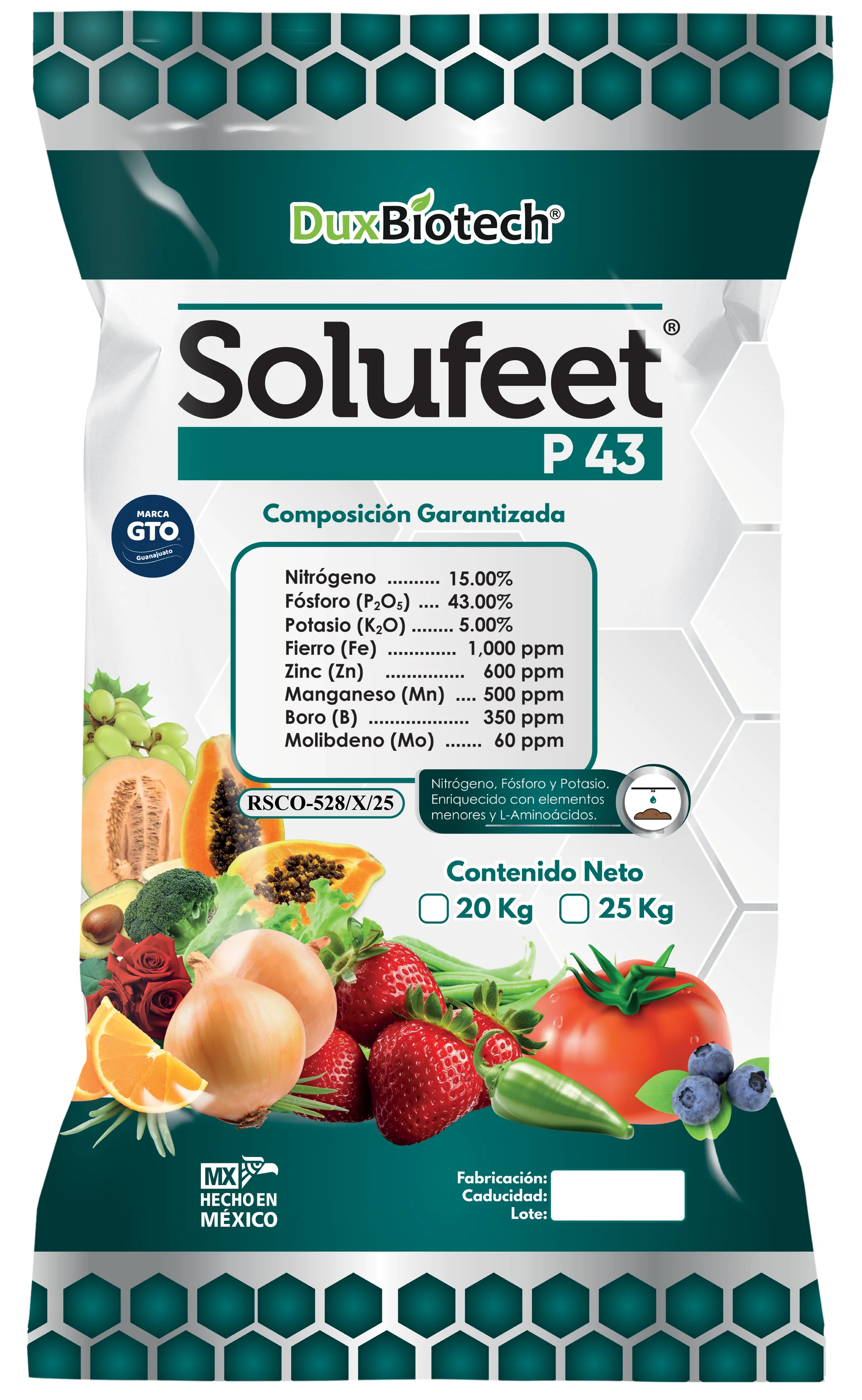 SOLUFEET P 43 — FERTILIZANTE SÓLIDO SOLUBLE