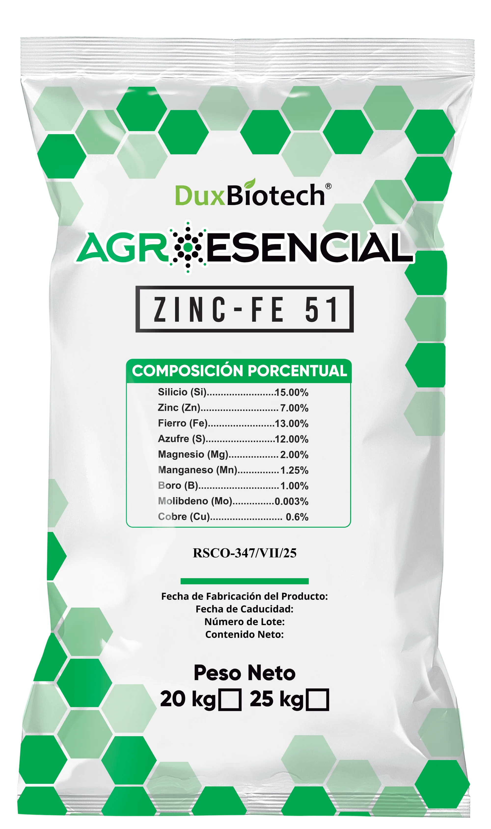 AGROESENCIAL   ZINC-FE 51 — FERTILIZANTE GRANULADO