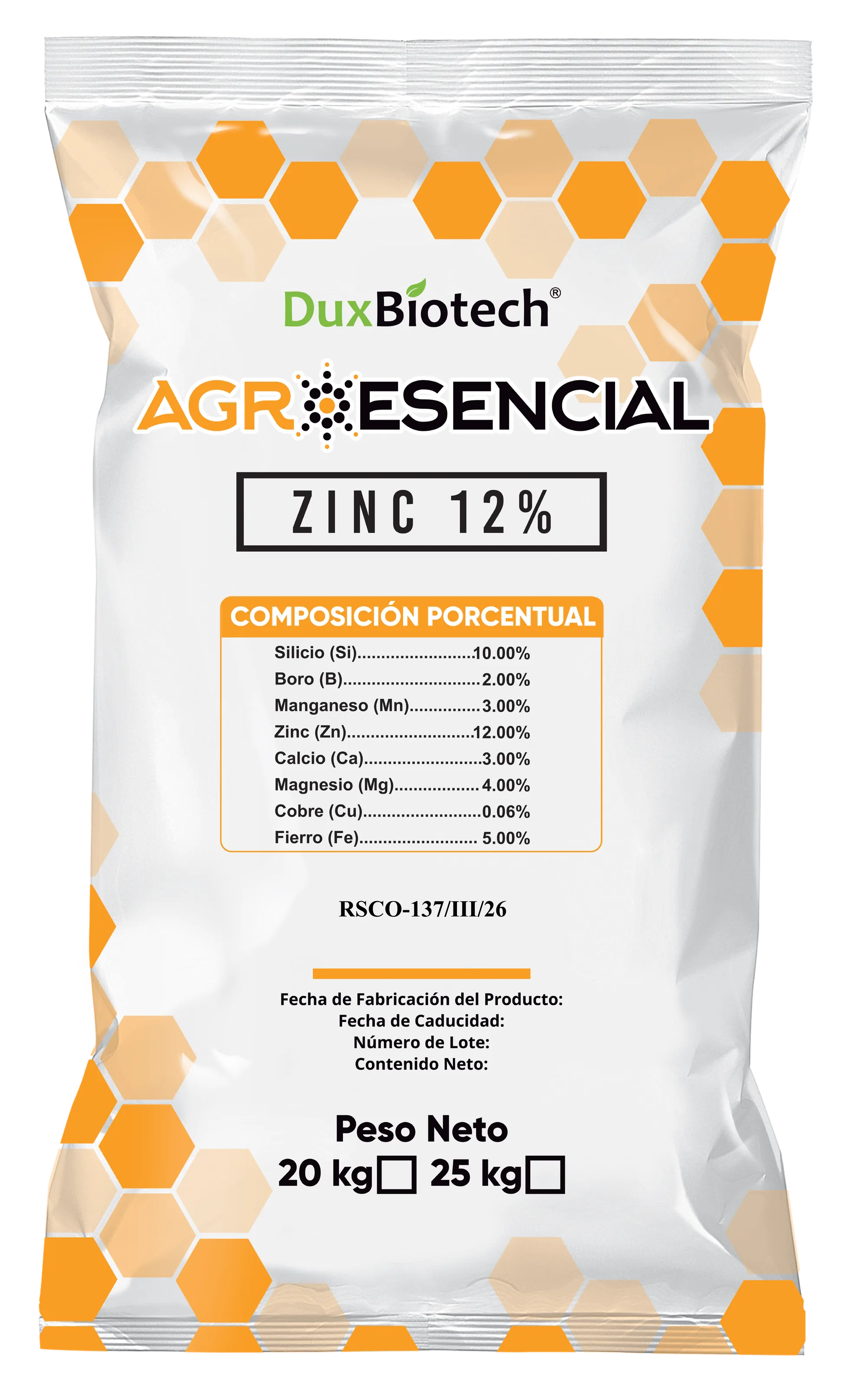 AGROESENCIAL ZINC 12 — FERTILIZANTE GRANULADO