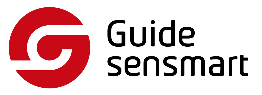 Guide Sensmart Large Red Circle capital G company logo
