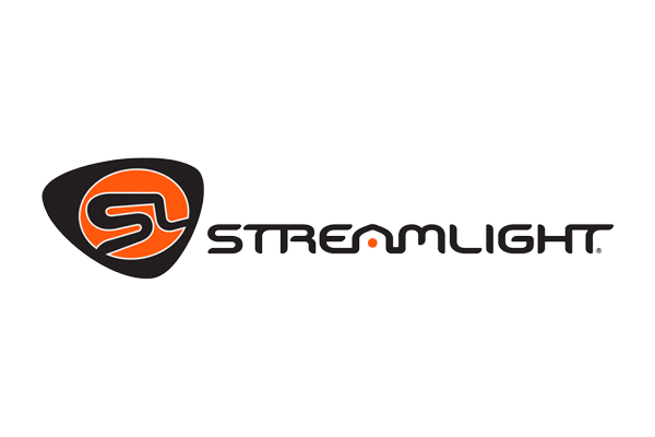 Streamlight Tactical & Safety Rated Flashlights & Headlamps logo of a black rounded triangle with orange circle