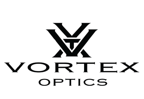 Vortex Optics word mark and emblem logo in black