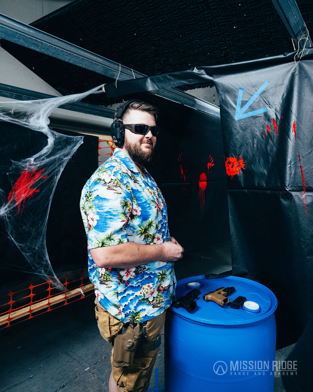 Shooter in costume waiting his turn