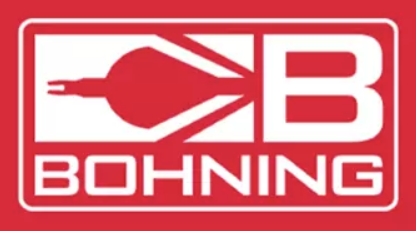 The Bohning Company - A Cornerstone of Archery company logo in red with icon of an arrow on a bow