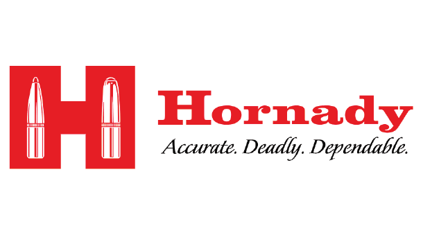 Hornady American Ammunition Manufacturer iconic logo of a large red H with two bullets