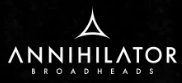 Annihilator Broadheads archery company logo with field tip arrow icon