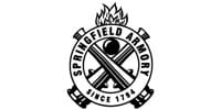 Springfield Armory Firearms since 1794 iconic emblem of two crossed cannons with a black cannonball and flame