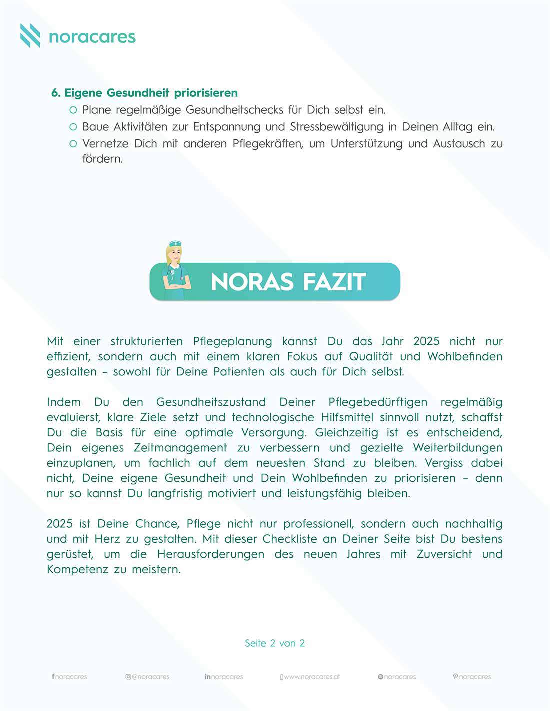 O listă de verificare detaliată a planificării îngrijirilor pentru anul 2025 pentru a asigura îngrijirea optimă a pacienților.