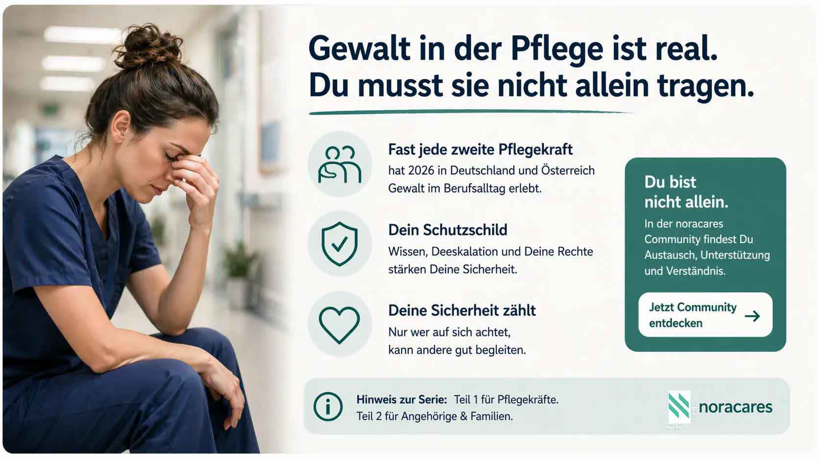 Grafică cu asistenta Nora cu un stetoscop în jurul gâtului și textul „Concluzia Norei” pe o panglică verde. Observație finală sau rezumat în domeniul sănătății.