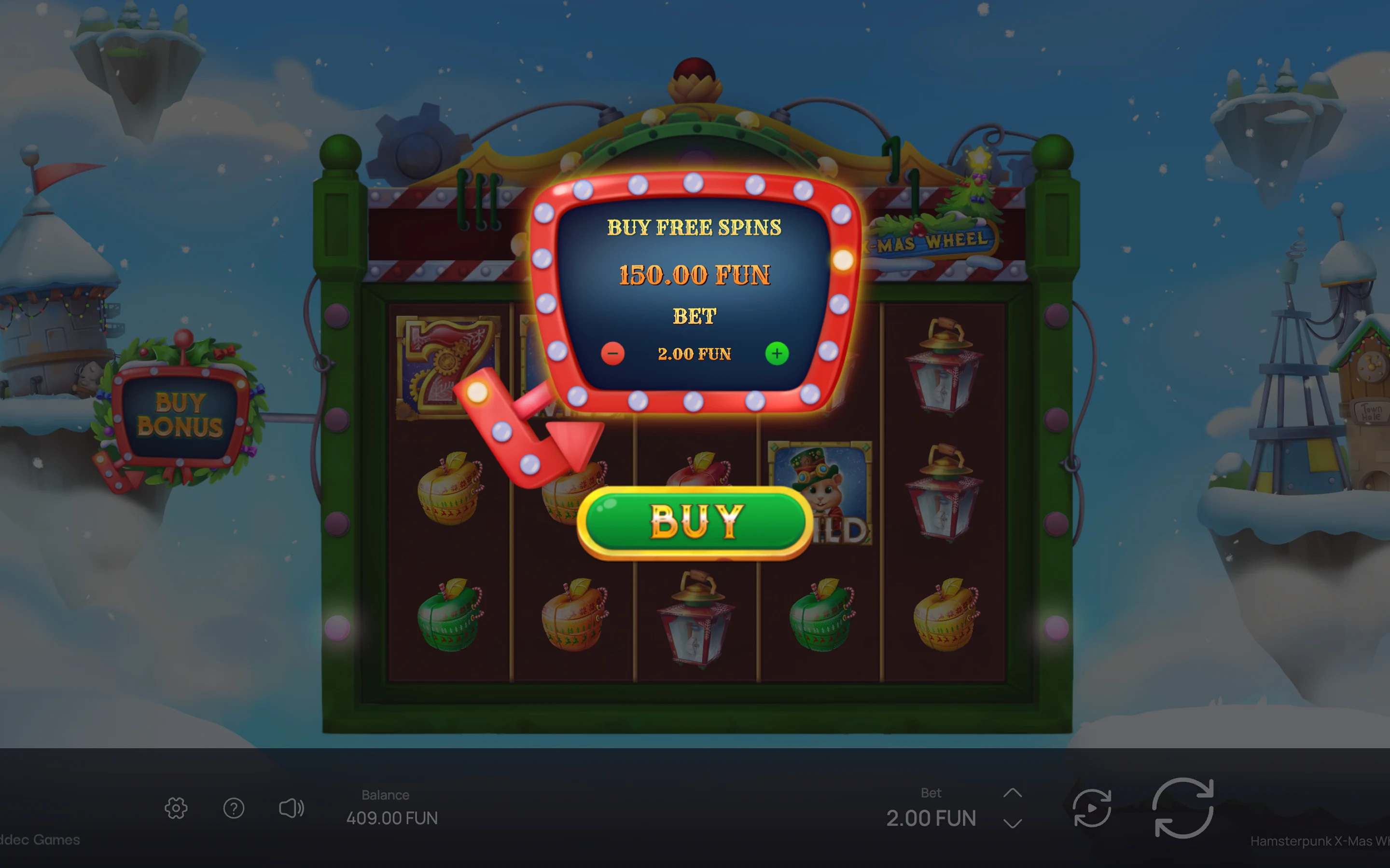 Hamsterpunk X-mas Wheel — desktop game screenshot 2 | Riddec Games