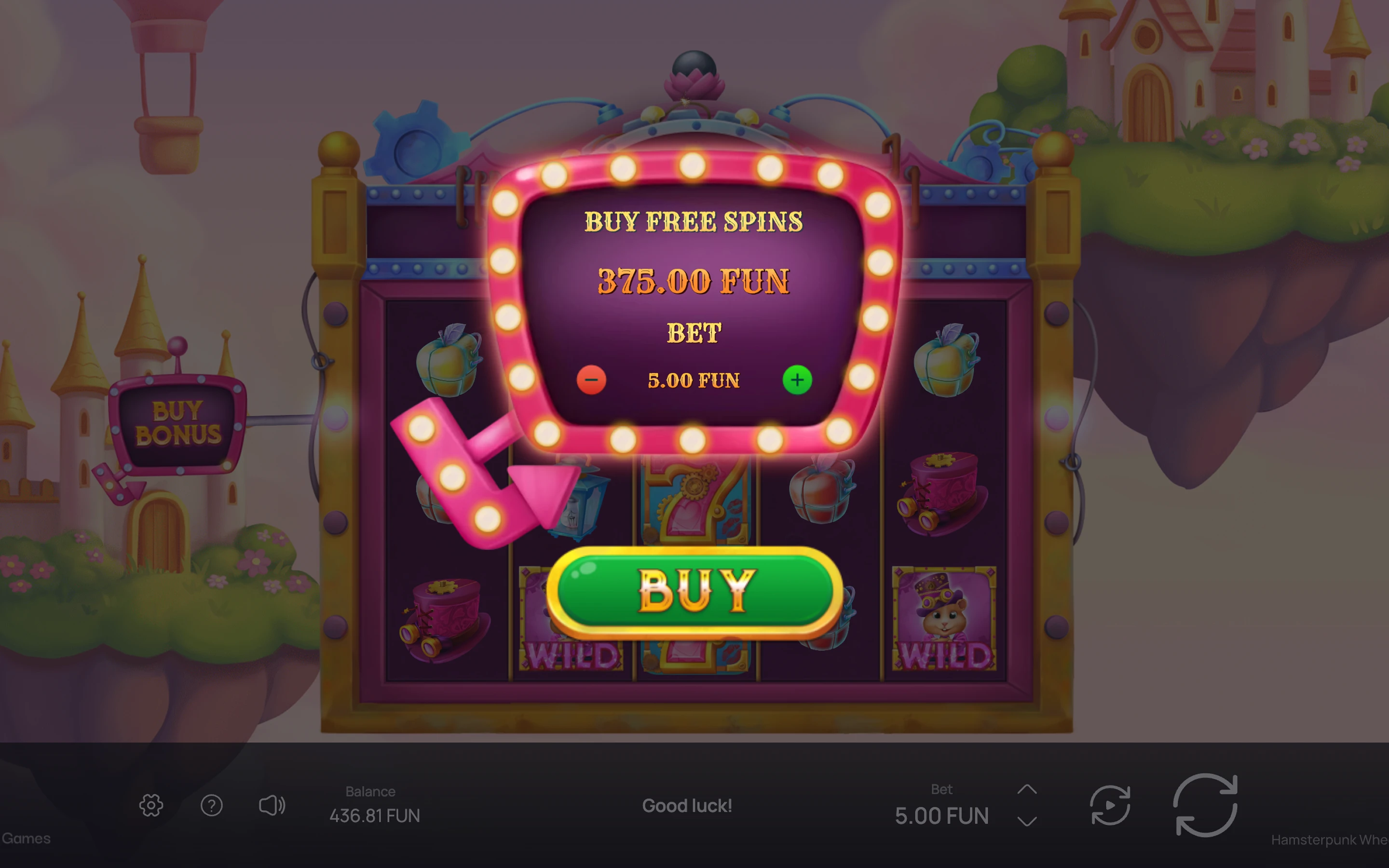 Hamsterpunk Wheel of Love — desktop game screenshot 2 | Riddec Games