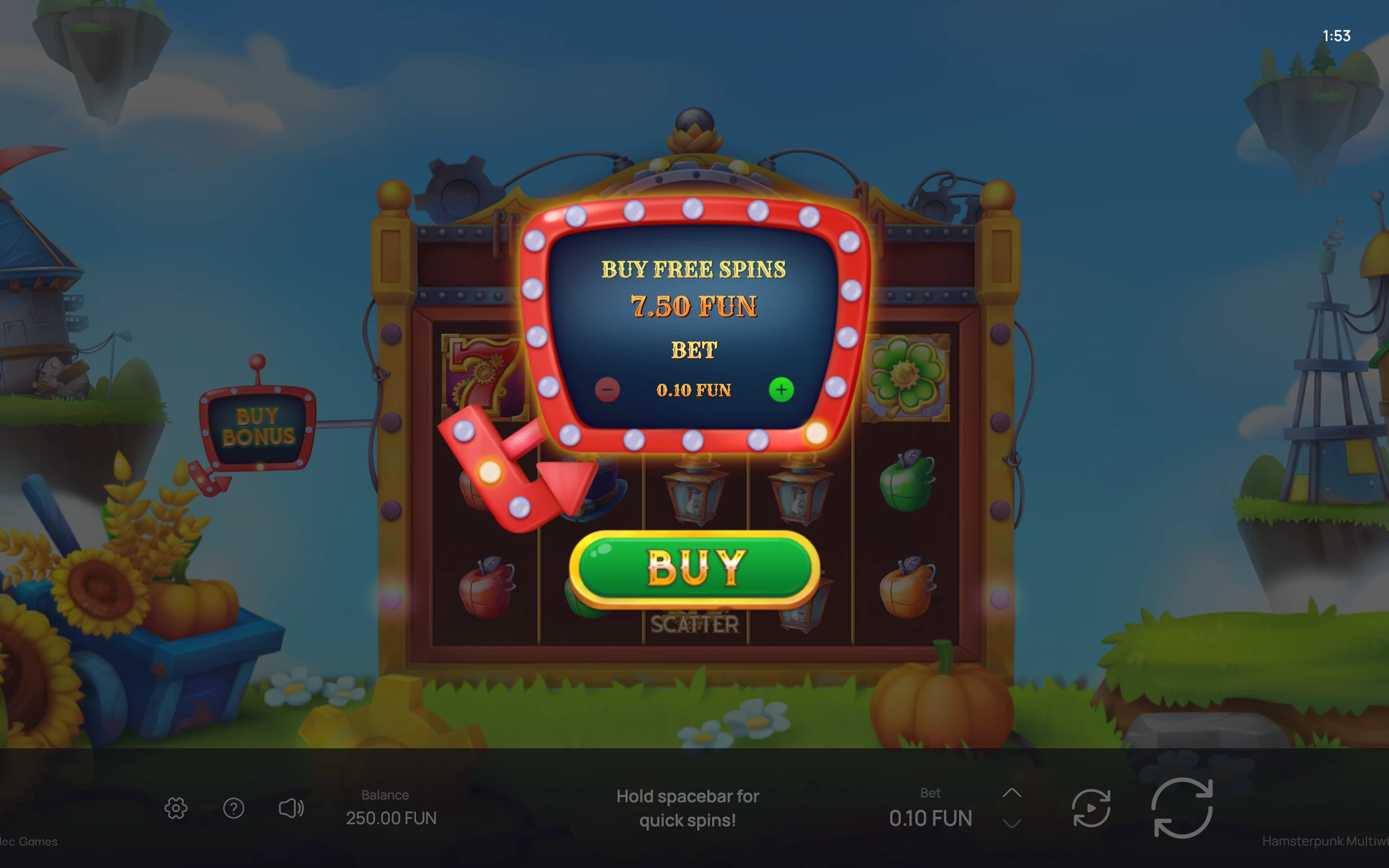 Hamsterpunk Multiwheel — desktop game screenshot 2 | Riddec Games
