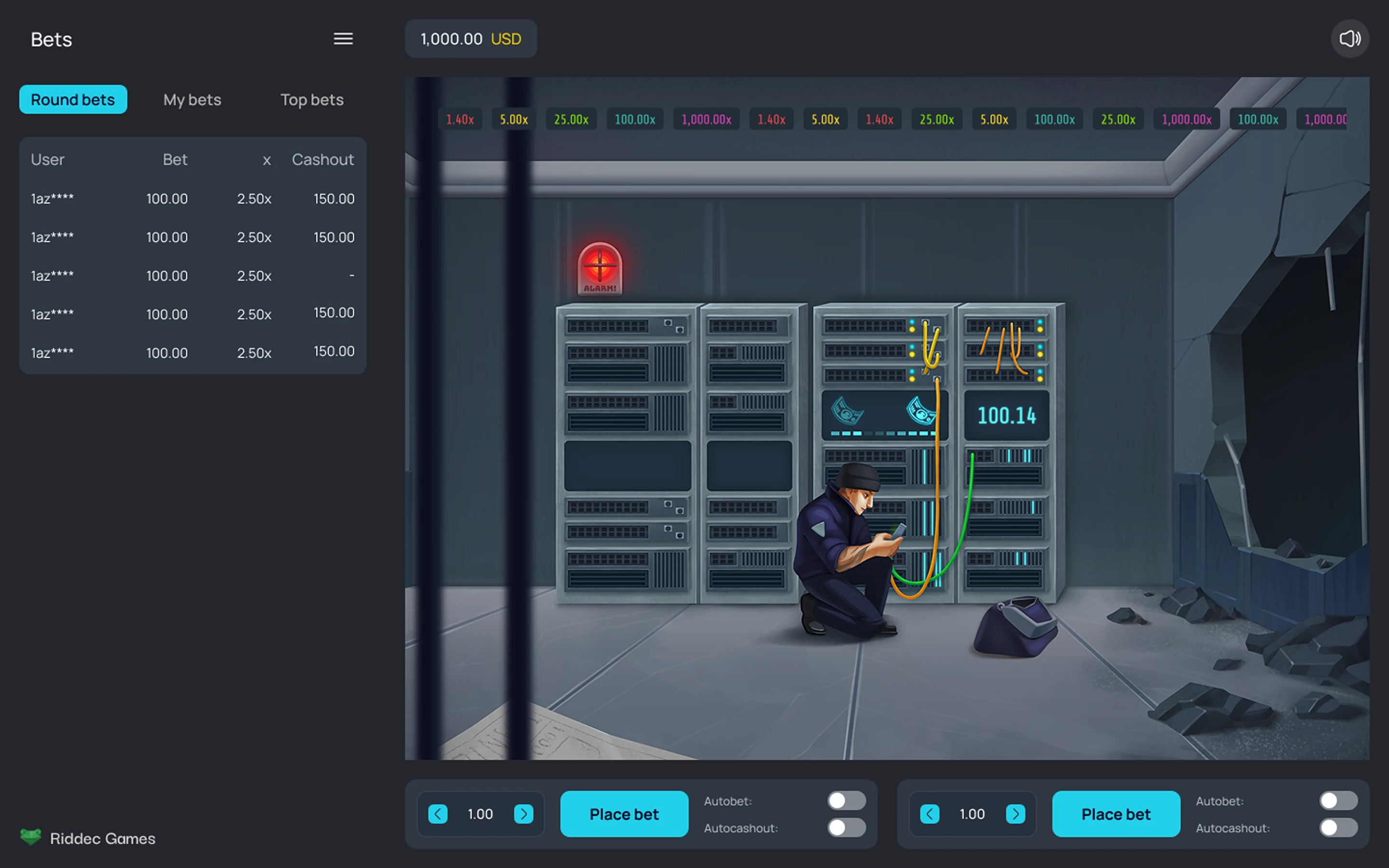 Vault Crash — desktop game screenshot 1 | Riddec Games