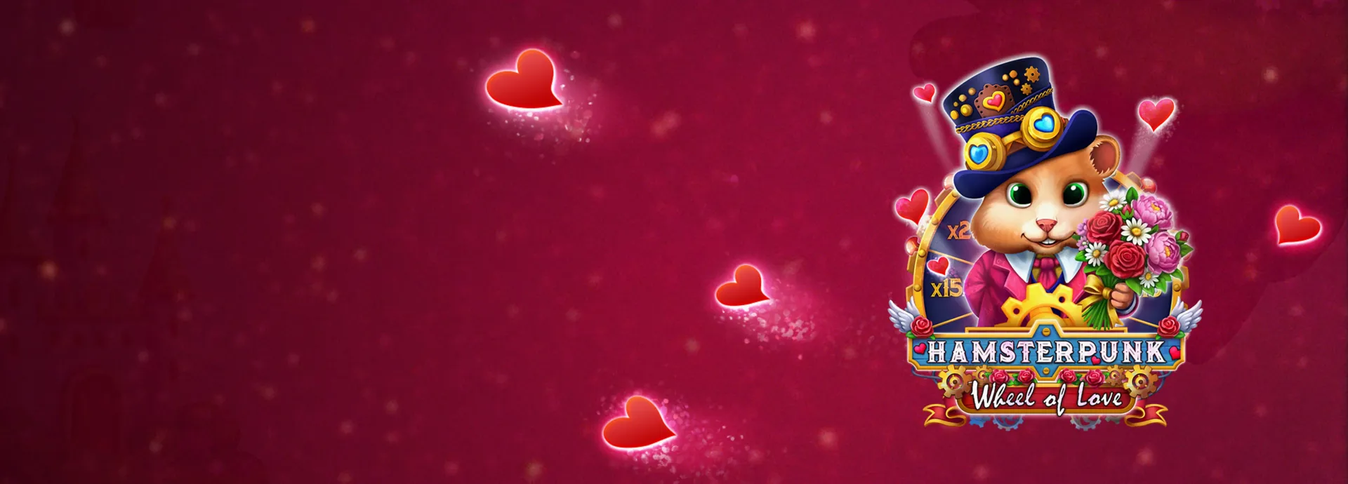 Hamsterpunk Wheel of Love — casino game hero banner | Riddec Games