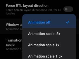 Désactivez les animations