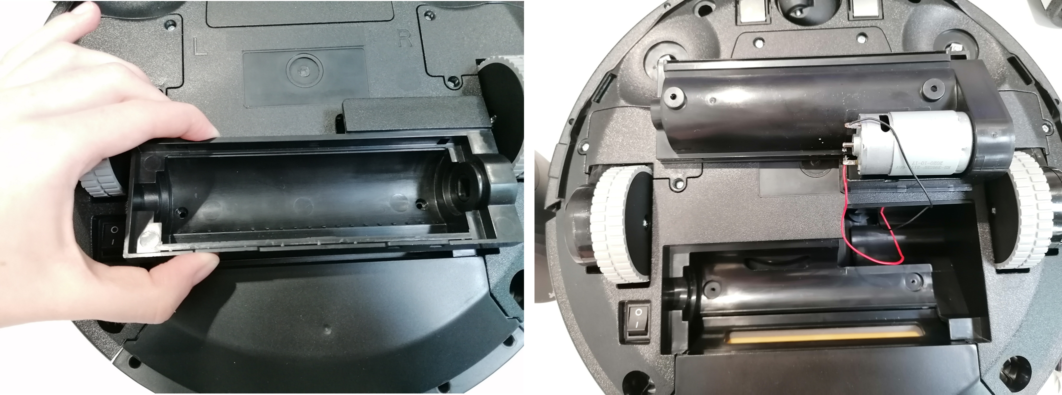 Testez le moteur d'aspiration de l'aspirateur robot