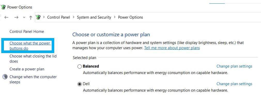 Enlevez l'option Fast Startup