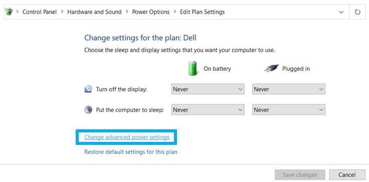 Désactivez la veille prolongée