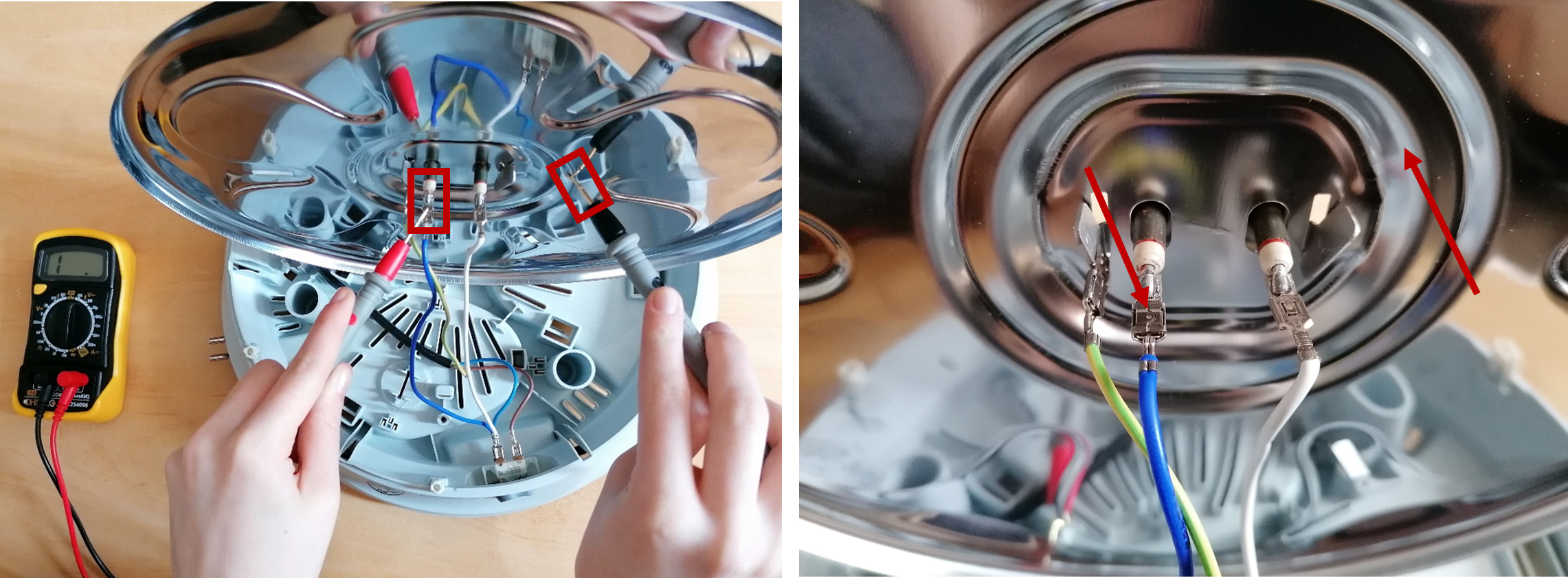 Testez la résistance au multimètre