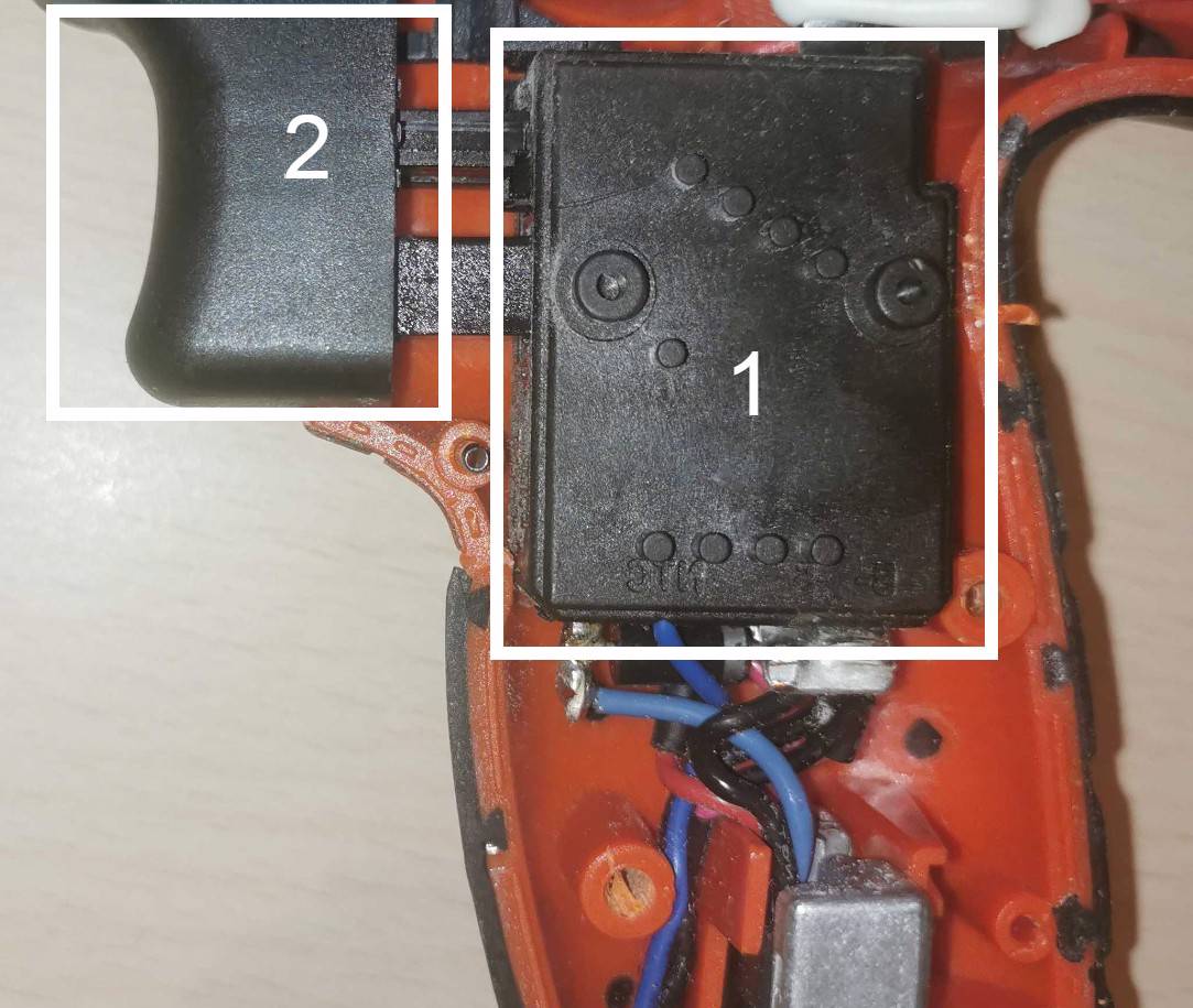 Testez l'interrupteur de la perceuse filaire