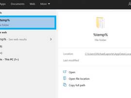 Enlevez les fichiers temporaires