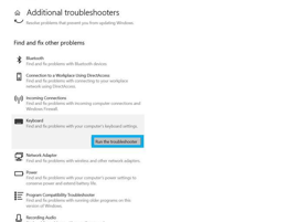 Utilisez l'outil diagnostic de Windows