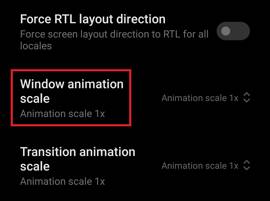 Désactivez les animations