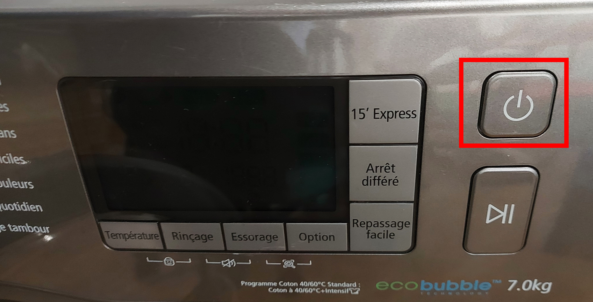 Vérifiez l'interrupteur