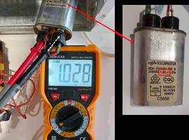 Vérifiez le condensateur