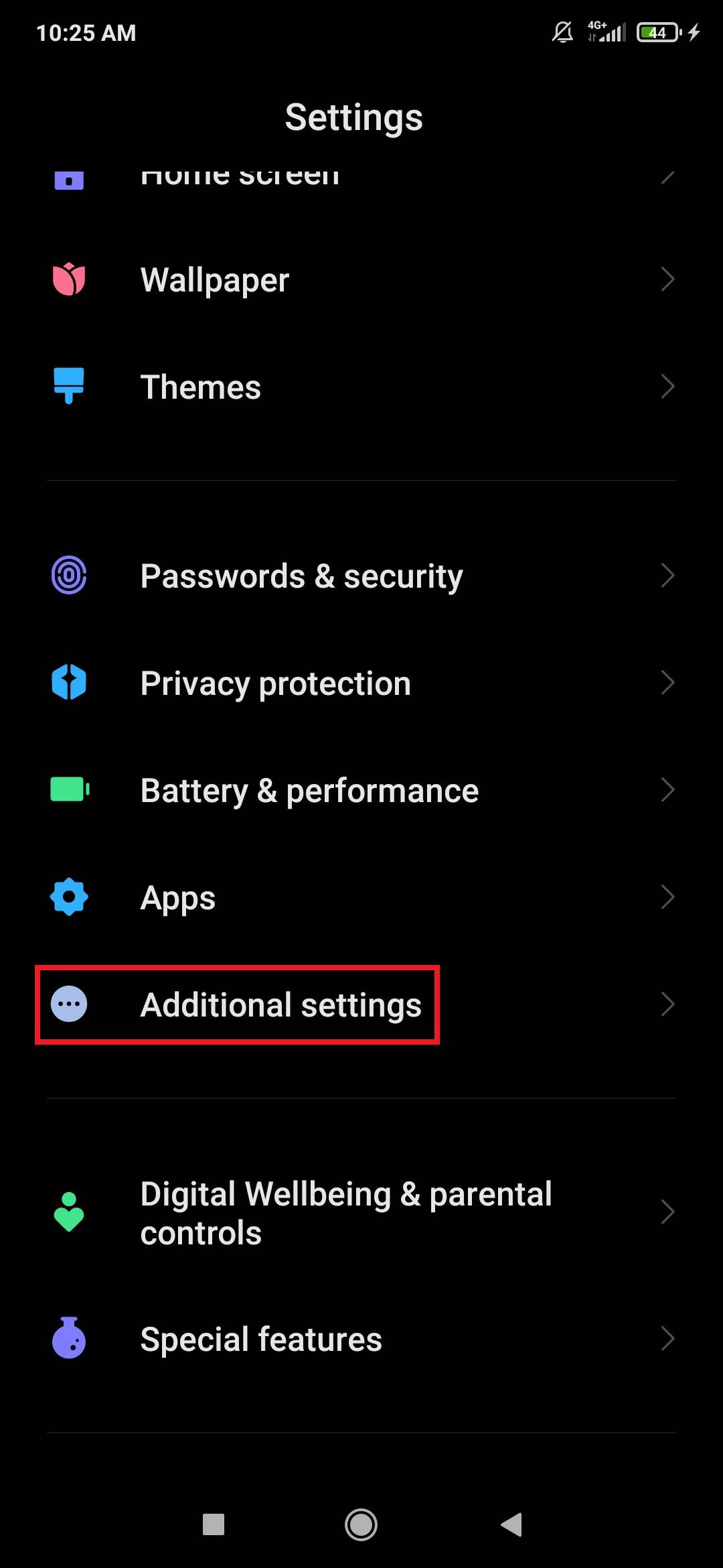 Désactivez les options pour développeurs