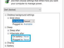 Désactivez la veille prolongée