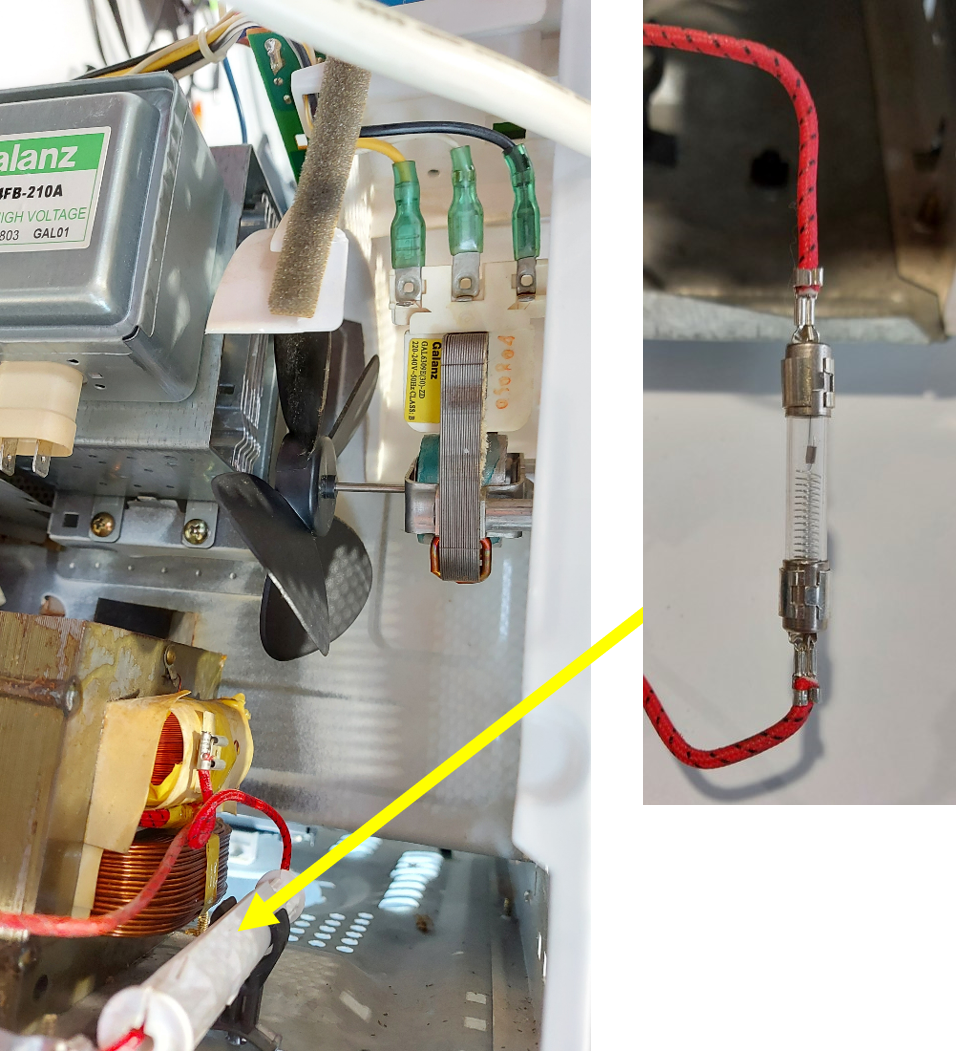 Testez les fusibles du micro-ondes