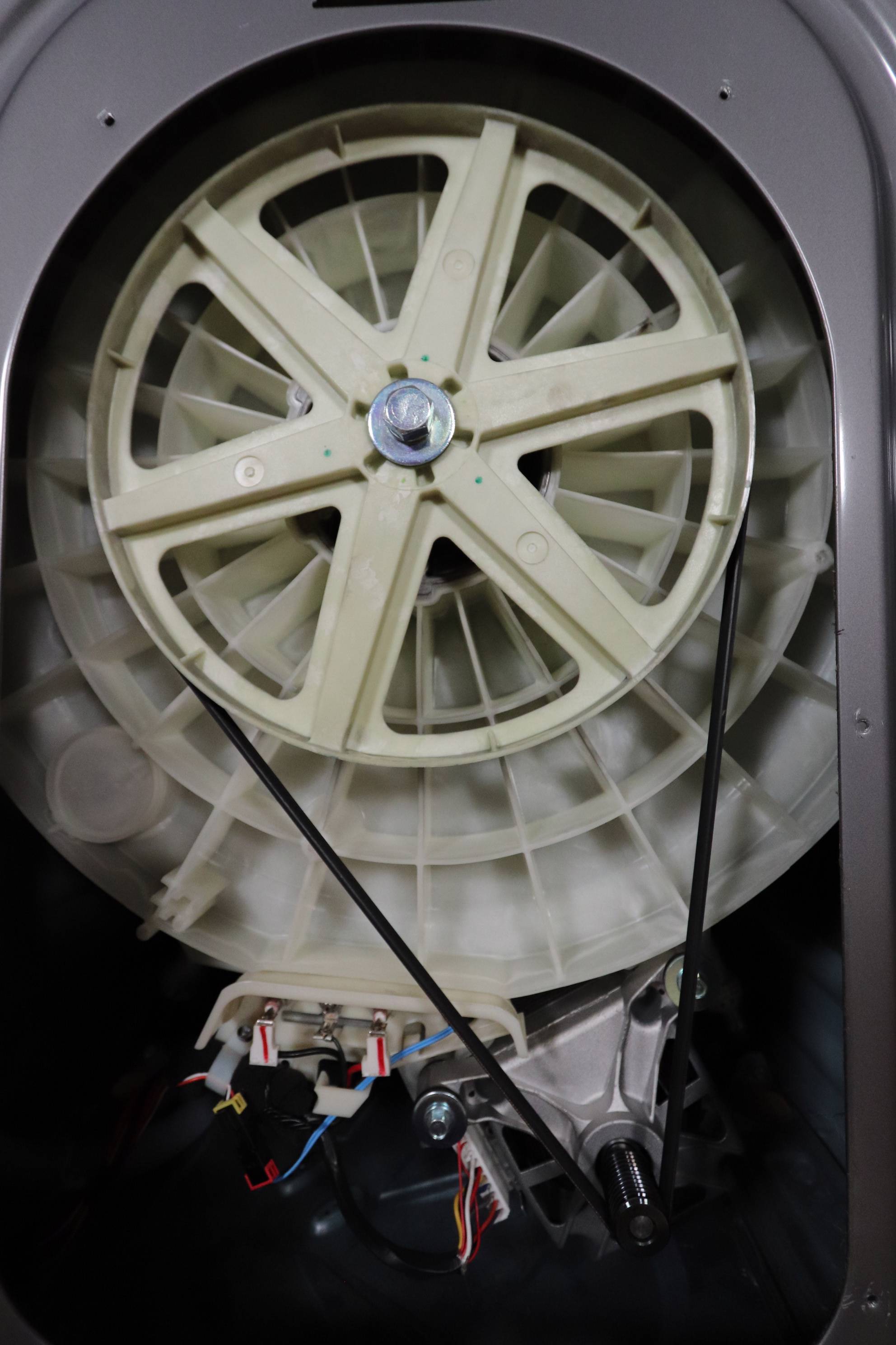 Contrôlez les roulements de tambour (taches noires ou de rouille)