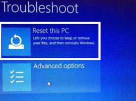 Réinitialisez votre système d'exploitation