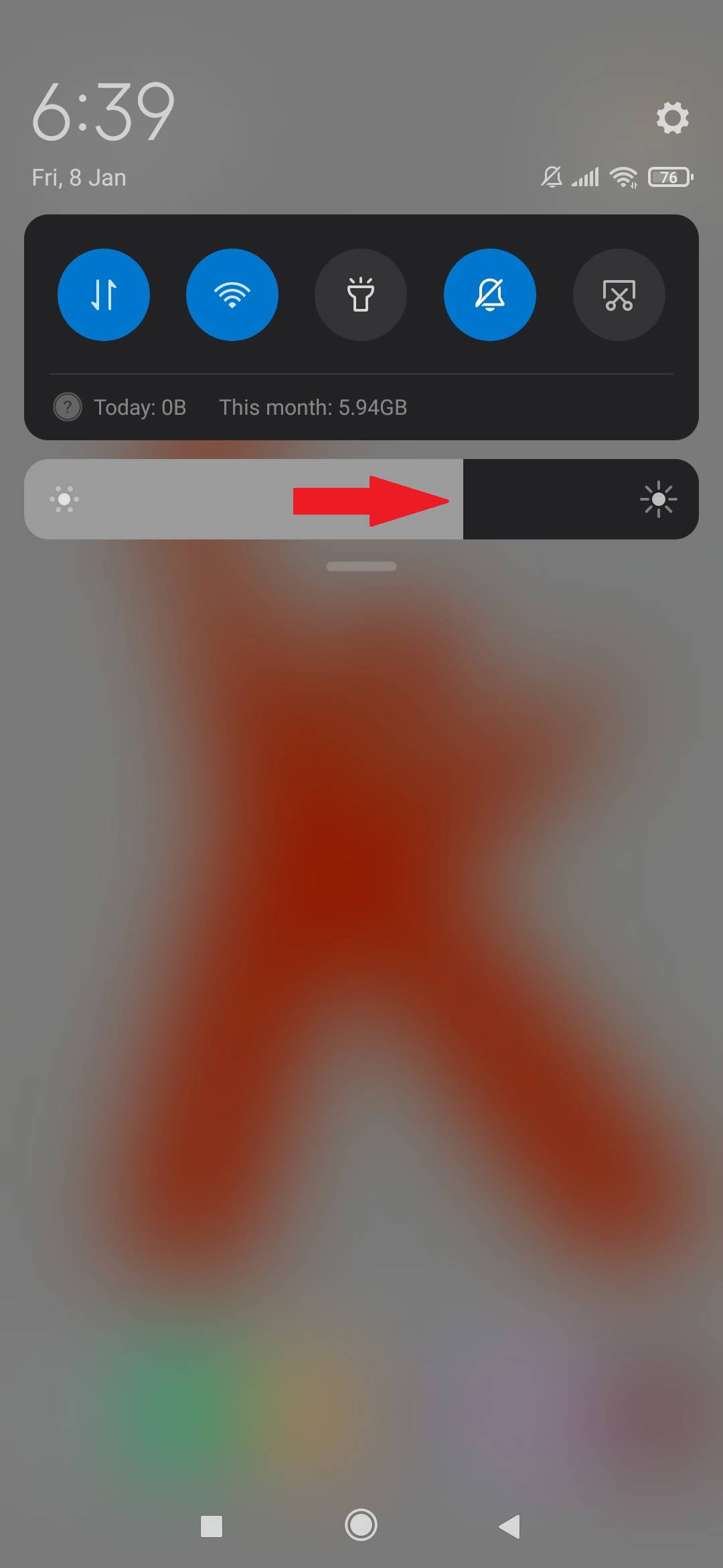 Vérifiez la luminosité