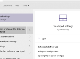 Testez le pavé tactile et le menu