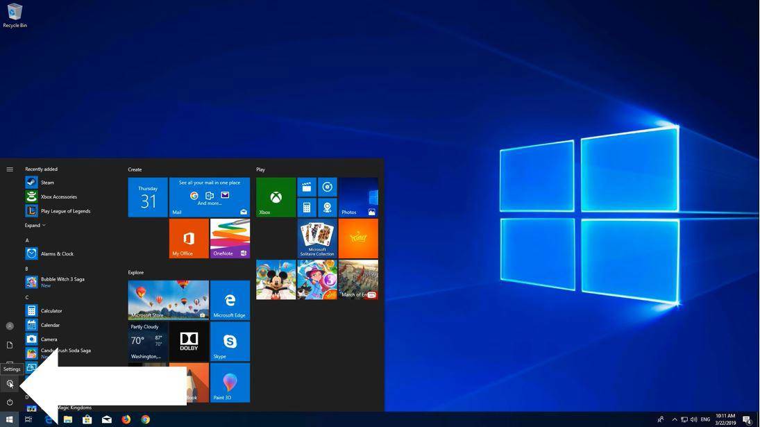 Utilisez un périphérique externe